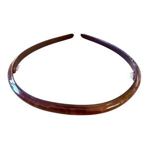 1970’s Vintage French Headband in Marbled Brown, Slim Minimalist Headband, New